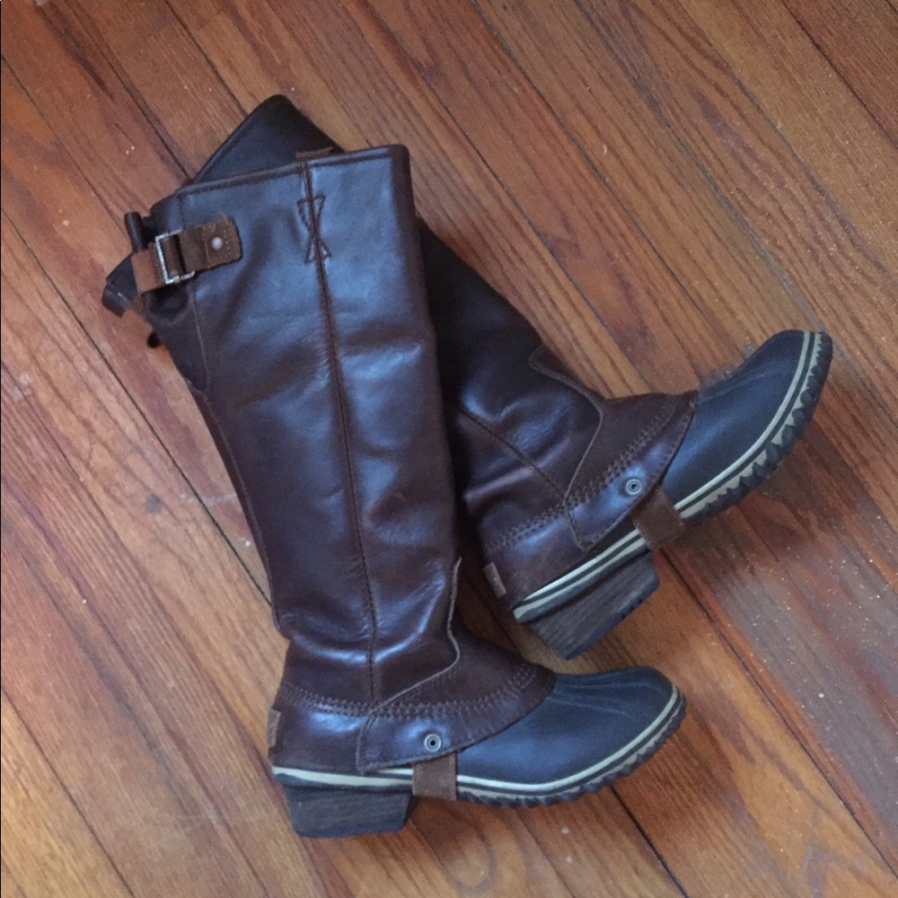 Sorel Slimpack Tall Leather Riding Boots!